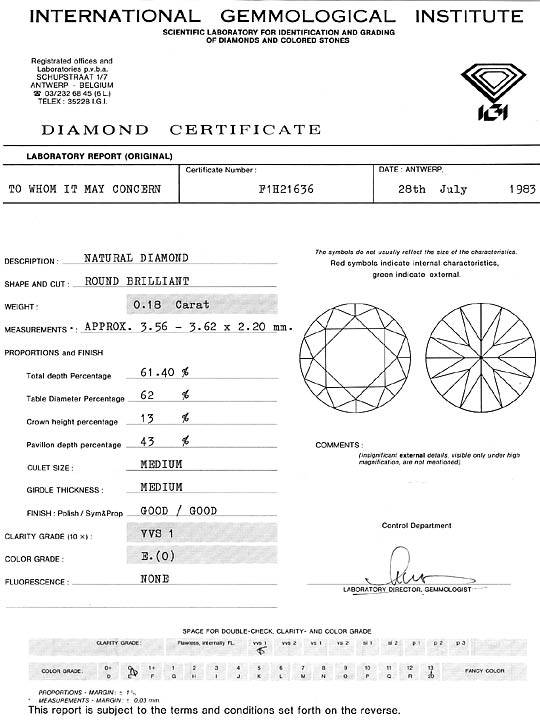 Foto 9 - Diamant 0,18ct Brillant River VVS1 IGI, D6225