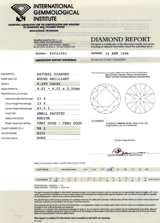 Foto 9 - Diamant 0,285ct Brillant IGI River Hochfeines Weiss VS2, D6448