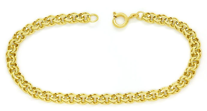 Foto 1 - Gold-Armband im Garibaldi Muster in 14K massiv Gelbgold, K2715
