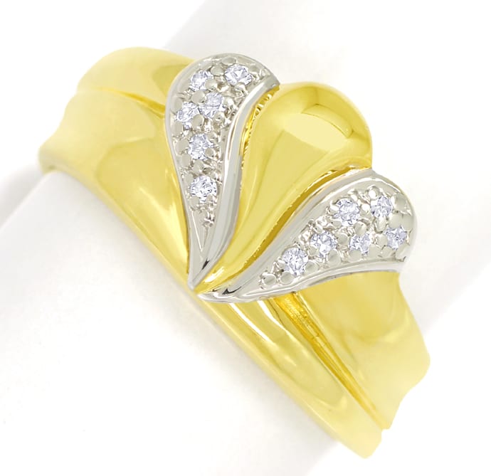 Foto 2 - Designer-Diamantbandring mit 12 Diamanten in 585er Gold, S1844