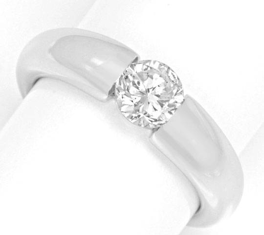 Foto 2 - Diamant-Spann Ring 0,86ct G SI 18K Weißgold, S4058