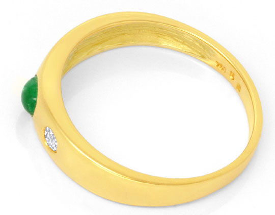 Foto 3 - Smaragd Diamantbandring, 2 Brillanten 18K Gelbgold, S6771