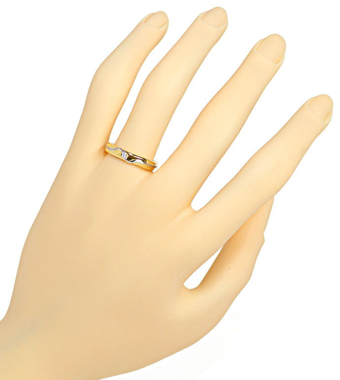 Foto 4 - Niessing Diamantring mit Brillant in Gelbgold-Weißgold, S9966