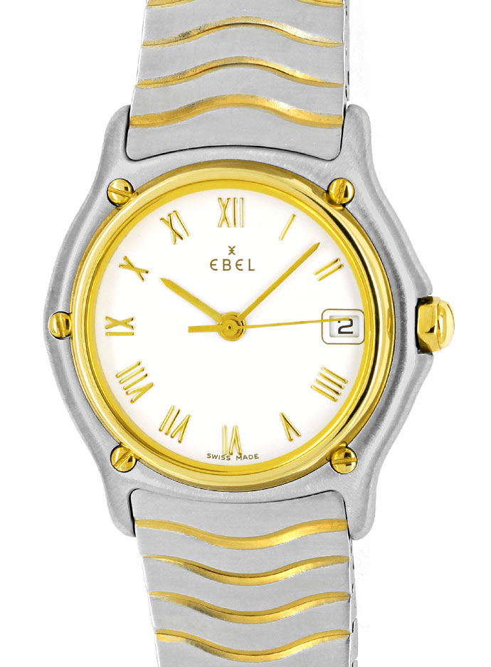 Foto 2 - Ebel Classic Wave Damen-Armbanduhr mit Datum Stahl-Gold, U2230